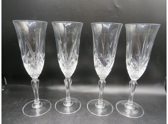 Glass Champagne Flutes - Set Of 4