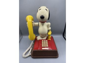 Vintage Snoopy And Woodstock 1976 Landline Telephone