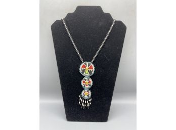 Handcrafted Modern American Indian Beaded Necklace