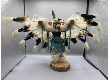 Handcrafted Wooden American Indian Sculpture