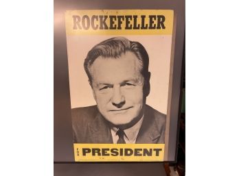 Vintage Rockefeller For President Advertising Poster Framed - 2 Posters Total