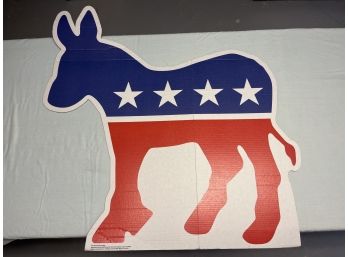 Democrat Donkey Cardboard Cutout Advertising Sign