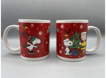 Peanuts Worldwide 2012 Holiday Mugs - 2 Total