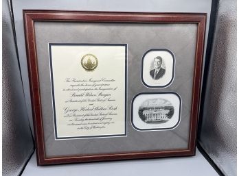 George W. Bush Inaugural Invitation Print Framed