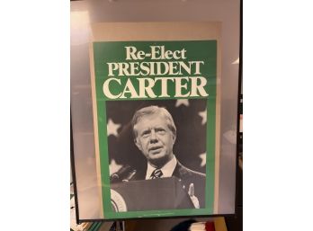 Jimmy Carter &  Its Nachamie For State Senator Presidential Advertising Poster Framed - 2 Total