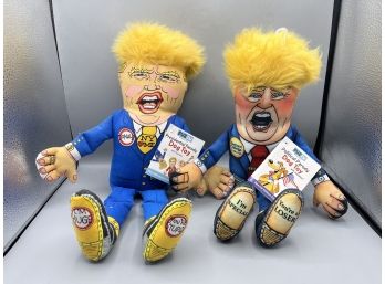 Fuzzu Presidential Parody Dog Toy With Squeaker - 2 Total