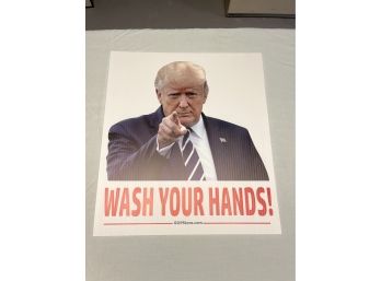 Donald Trump 2020 Wash Your Hands Political Advertising Sign