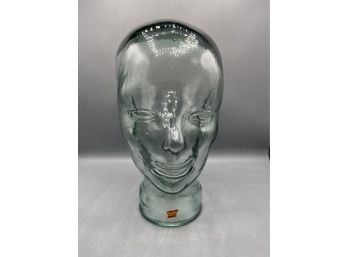 Modern Glass Display Head Sculpture Mannequin  Made In Spain