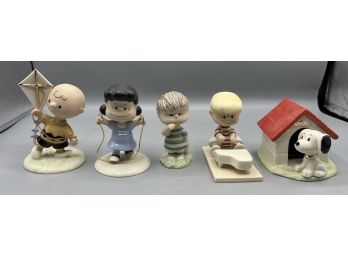 Lenox Celebrate Peanuts 60 Years Porcelain Figurine Set - 5 Total