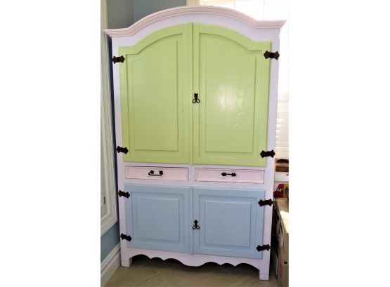 Multi-colored Painted Armoire/Cabinet
