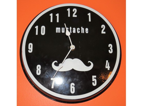 'mustache' Battery Operated Wall Clock