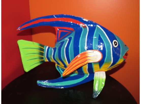 Paper Mache Colorful Fish Decor