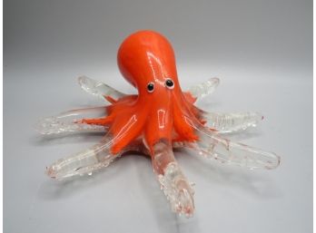Diamond Star Co. Orange Glass Octopus Table Decor