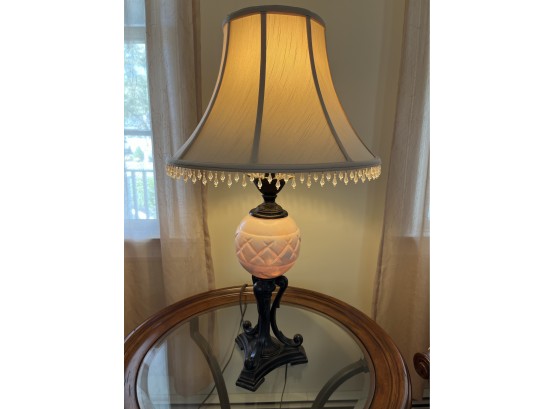 Decorative Wrought Iron Glass Table Lamp