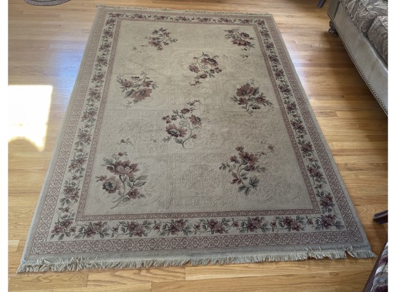 Floral Pattern Machine Made Area Rug