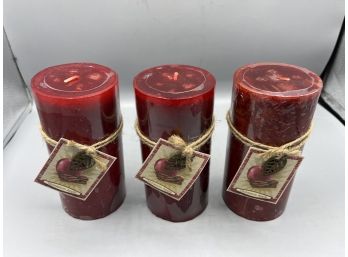 Cinnamon Apple Scented Candle Set - 3 Total