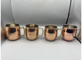 Genuine Copper Drinking Mugs - 5 Total
