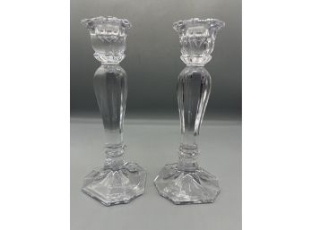 Crystal Candlestick Holders - 2 Total