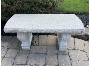 Ornate Cement Garden Bench