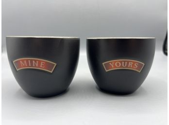 Baileys Irish Cream Ceramic Drinking Cups - Mine And Yours - 2 Total