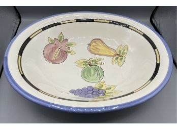 Ceramic Hand Painted Fruit Pattern Serving Bowl - Made In China