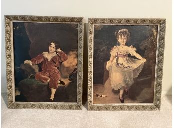 Miss Murray And Master Lambton - Old Master Prints Framed