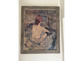 Henri De Toulousse - Woman At Her Toilet Print Framed