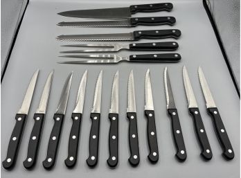 Stainless Steel Knife Set - 16 Piece Set