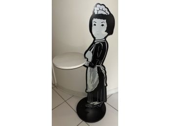 Vintage Composite Maid Figure Statue