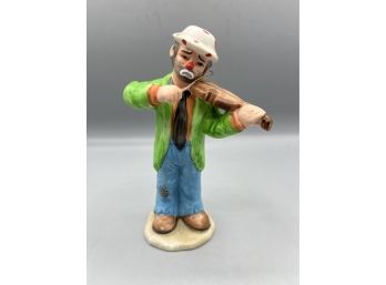 Flambro Ceramic Hand Painted Clown Figurine - The Emmet Kelly Jr Collection