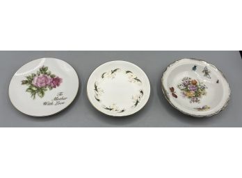 Bone China/ Porcelain/ceramic Trinket Dishes - 3 Total