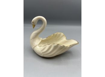 Lenox Porcelain Swan Figurine Hand Decorated In 24K Gold - Made In USA