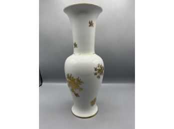 Vintage Jlmenau Graf Von Henneberg Porcelain Floral Pattern Vase - Made In Germany