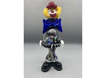 Hand-blown Art Glass Clown Figurine