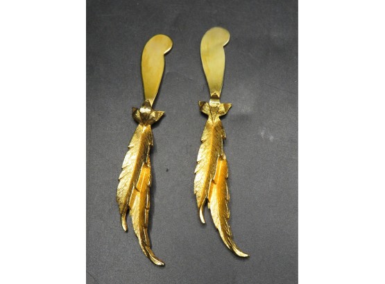 Janis Collection By Tancraft 24K Gold Plated Butter Knives - Set Of 2