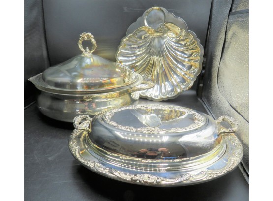 Silver Plated Tableware - Assorted Set Of 3