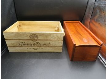 Harry & David Box & Rectangular Box With Sliding Lid - Assorted Set Of 2