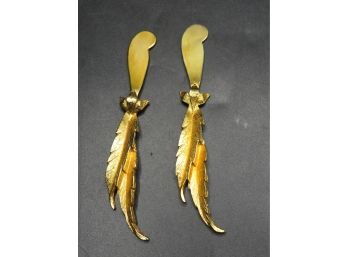 Janis Collection By Tancraft 24K Gold Plated Butter Knives - Set Of 2