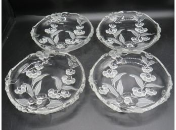 Mikasa Floral Glass Dishes - Set Of 4