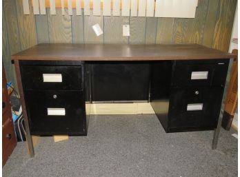 Office Desk With 4 Drawers (2 File Cabinet Drawers)