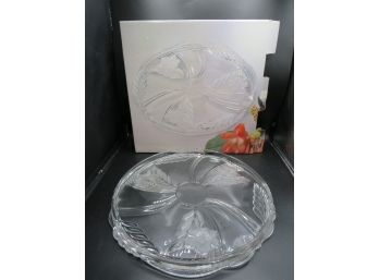 Satin Orchid Cake Plate In Original Box