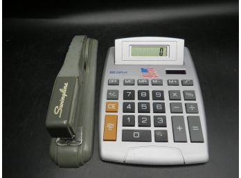 Swingline Stapler & Big Display Calculator - Assorted Set Of 2