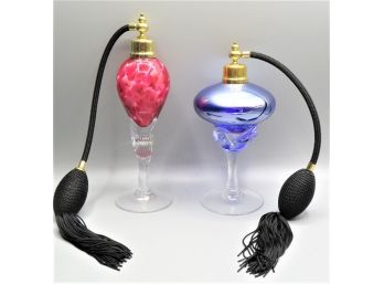 Glass Perfume Spray Bottle With Bulb Atomizer - Set Of 2