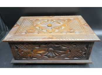 Wood Carved Decorative Box