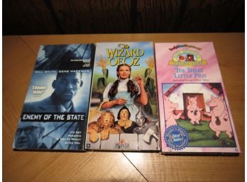 VHS Video Tapes - Assorted Lot Of 3