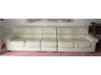 Ivory 3-section Leather Sofa
