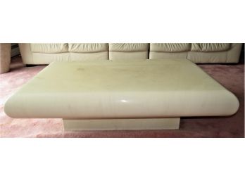 Ivory Colored Rectangular Coffee Table