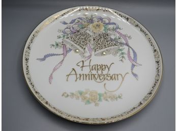 EHW Enterprises Inc. 'happy Anniversary' Plate With Faux Pearls