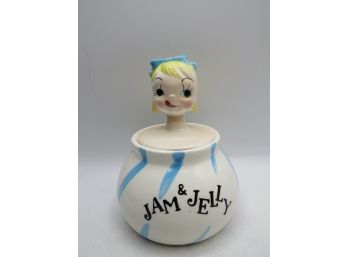 Jam & Jelly Ceramic Jar With Lid/spoon