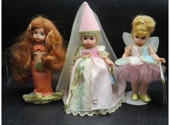 Madame Alexander Collectible Dolls - Aquarius/rapunzel/tinkerbell - Set Of 3